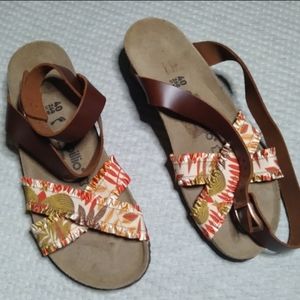 Hawaiian Beach Pattern Roman Style Birkenstock Sandals